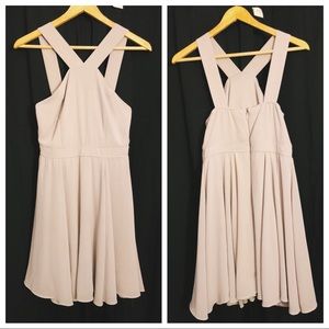 Lulus Forevermore Grey Skater Dress